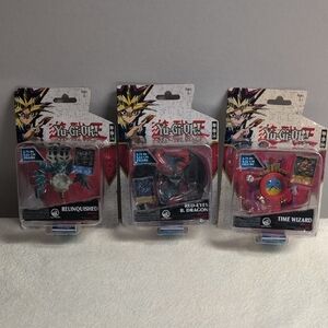 Yu-Gi-Oh! Action Figures Set  Relinquished, Red-Eyes B. Dragon And Time Wizard